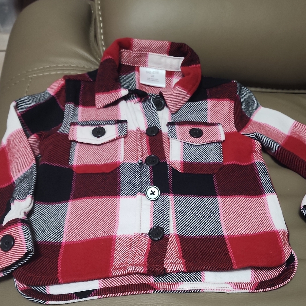 Okie DOKIE Red and Black Plaid Shirt